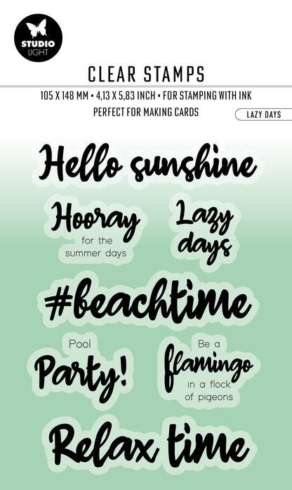 BL Clear Stamp Lazy Days By Laurens 131x90x3mm 7 PC nr.462