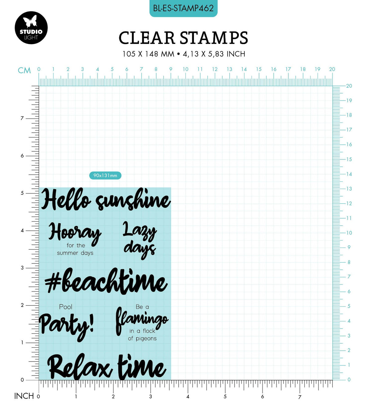 BL Clear Stamp Lazy Days By Laurens 131x90x3mm 7 PC nr.462