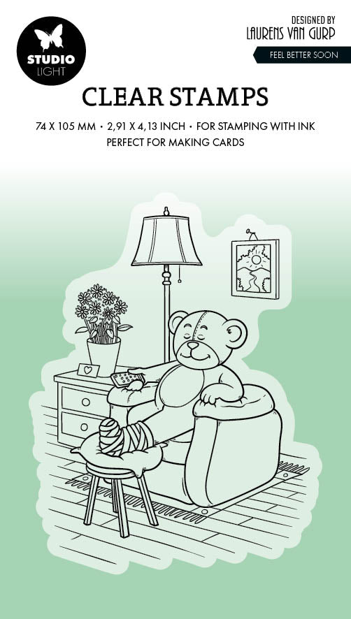 BL Clear Stamp Feel Better Soon By Laurens 89x64x3mm 1 PC nr.566