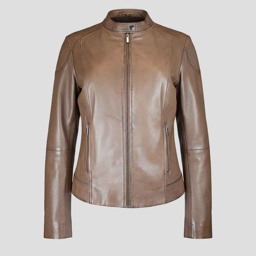 BOL Women's Vintage Texas Lambskin Leather Jacket