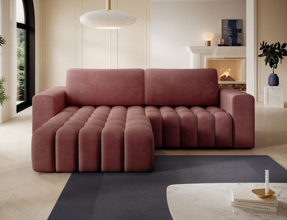 Bonett 4 Seater Storage Sleeper Chaise Sofa - Plum