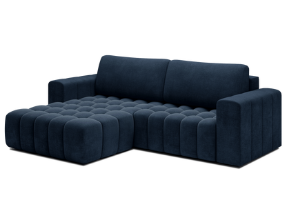 Bonett 4 Seater Storage Sleeper Chaise Sofa - Navy Blue