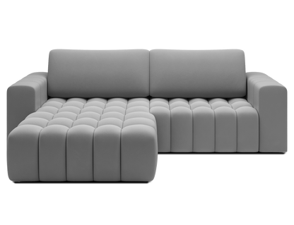 Bonett 4 Seater Storage Sleeper Chaise Sofa - Grey