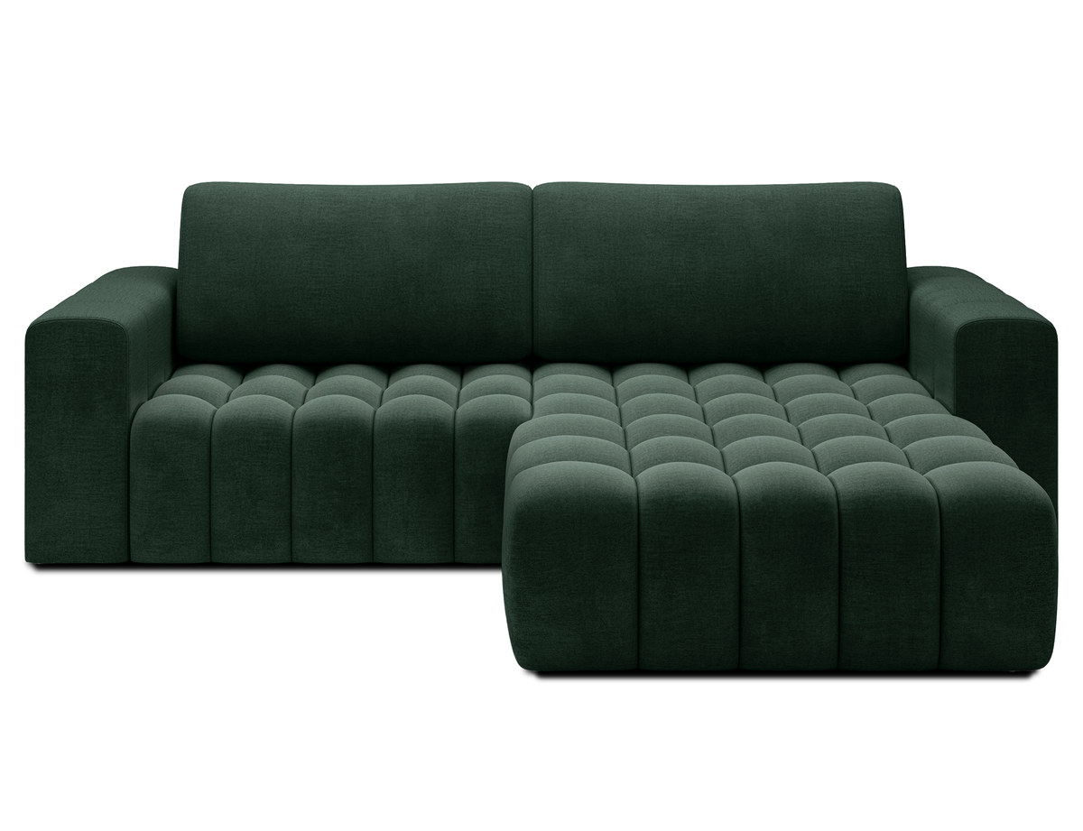 Bonett 4 Seater Storage Sleeper Chaise Sofa - Dark Green