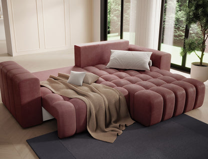 Bonett 4 Seater Storage Sleeper Chaise Sofa - Plum