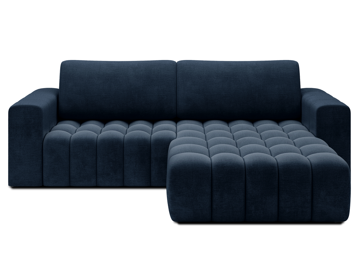 Bonett 4 Seater Storage Sleeper Chaise Sofa - Navy Blue
