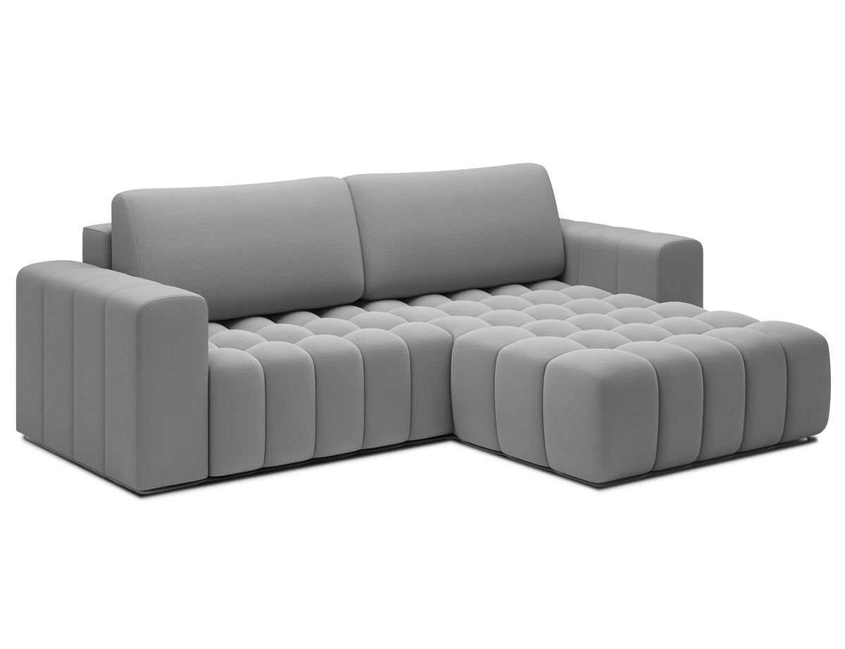 Bonett 4 Seater Storage Sleeper Chaise Sofa - Grey