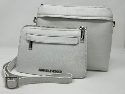 Petit Sac à Bandoulière en Cuir Blanc, Brigitte
