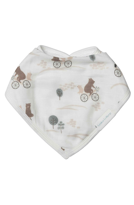 Bandana Bib Set - 2 Pack - Bears on Bikes