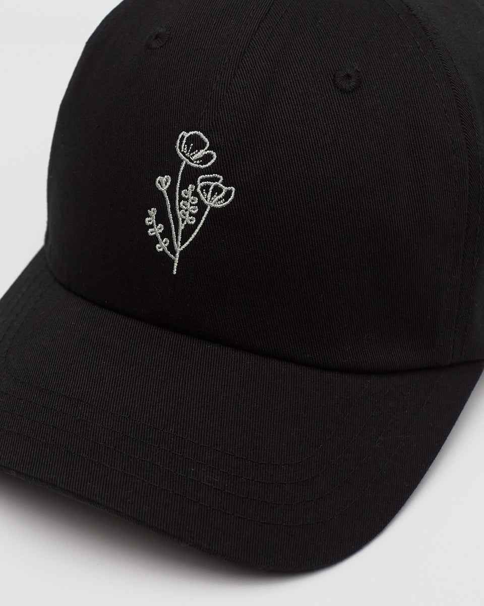 Flower Embroidery Peak Hat