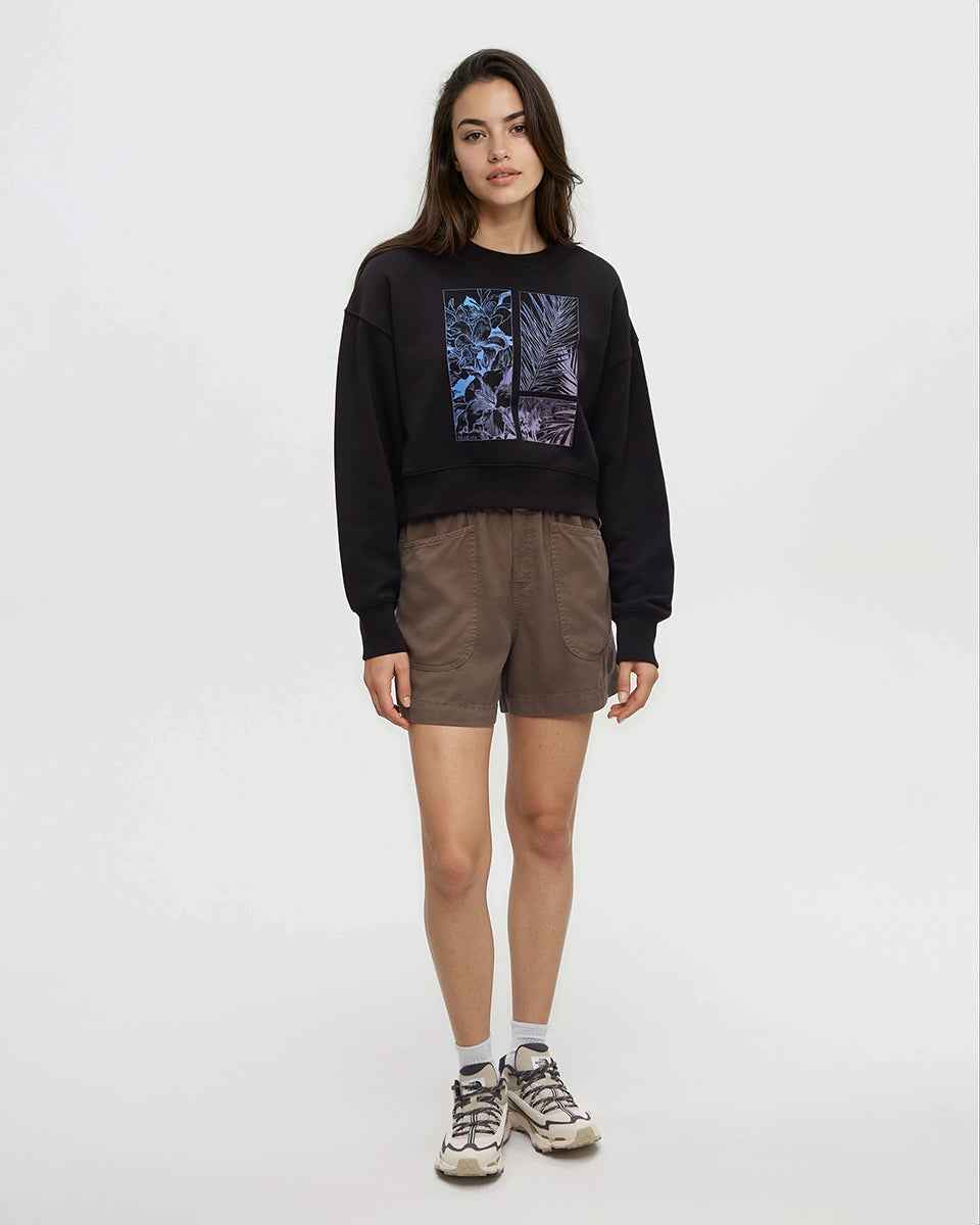 Framed Haitian Blooms Oversized Crop Crew