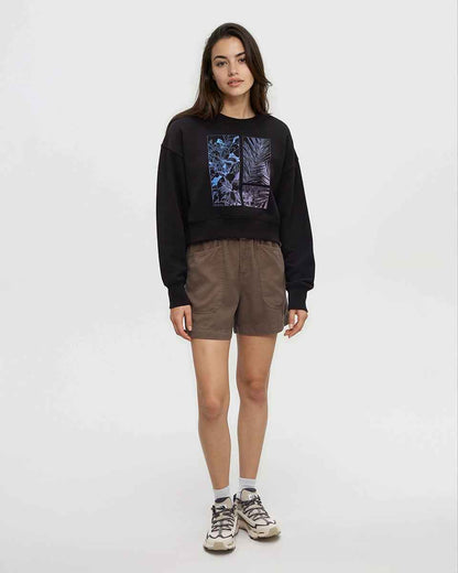 Framed Haitian Blooms Oversized Crop Crew