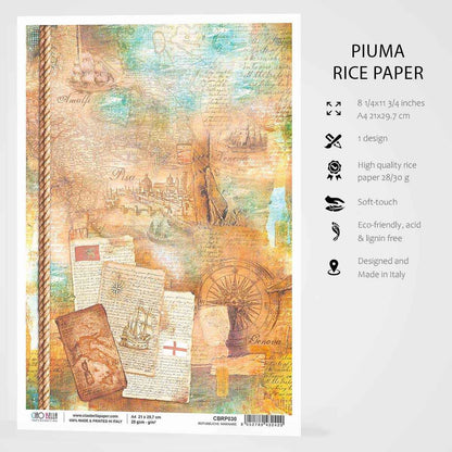 Ciao Bella Rice Paper A4 Repubbiche Marinare