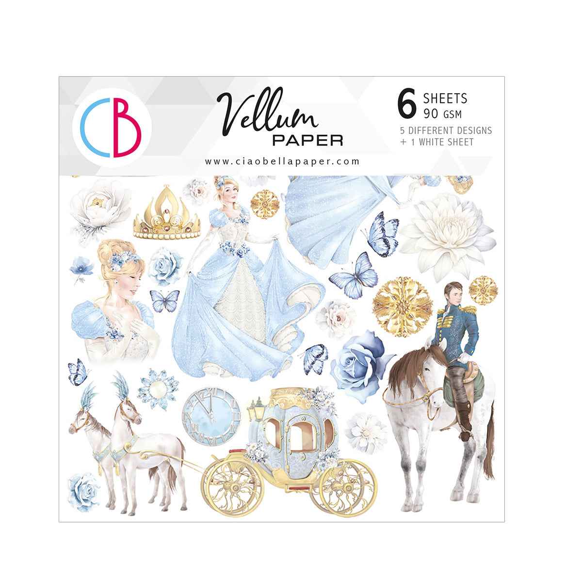 Vellum Midnight Spell Fussy Cut 6"x6" 6/Pkg