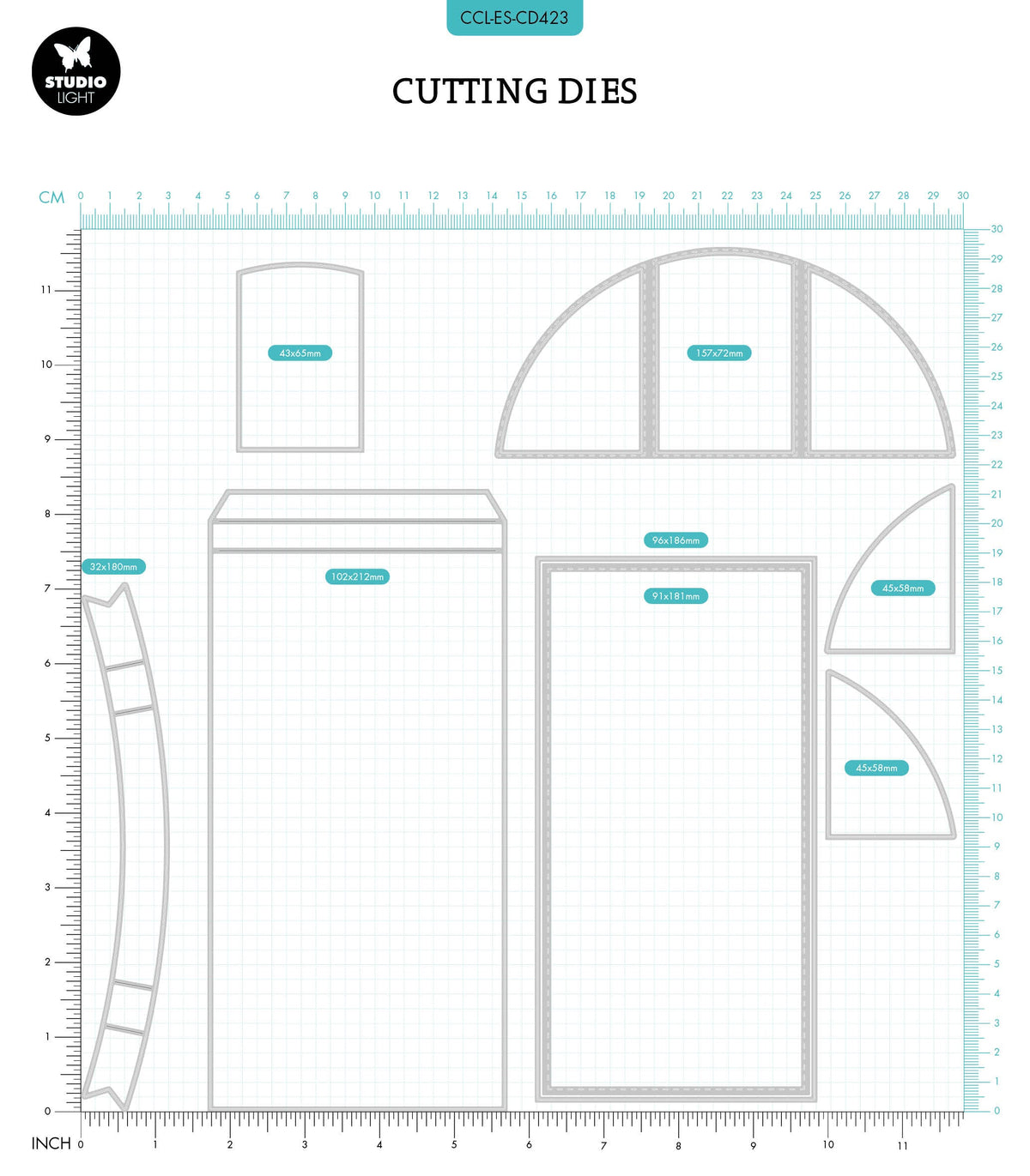CCL Cutting Die Slimline Shadowbox Essentials 212x142x1mm 1 PC nr.423