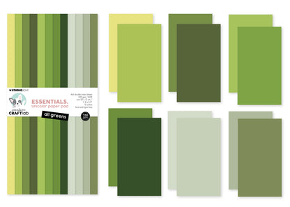 CCL Unicolor Paper Pad All Greens Essentials
