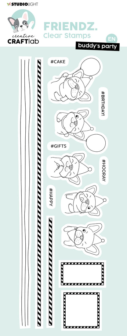 CCL Clear Stamp Buddy's Party Friendz 225x80x3mm 15 PC nr.348