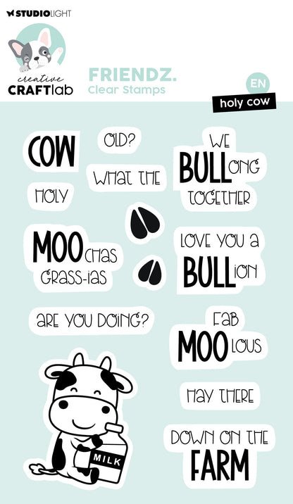 CCL Clear Stamp Holy Cow Friendz 14 PC