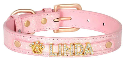 Rose Crown Name Dog Collar | Customized Dog Collar