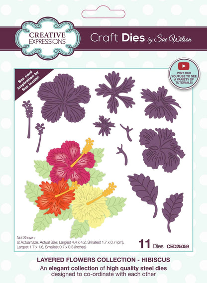 Creative Expressions Sue Wilson Layered Flowers Collection Hibiscus Craft Die
