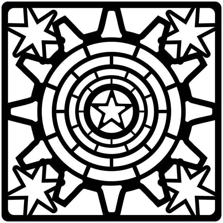 Creative Expressions Steampunk Stars 6x6 Stencil