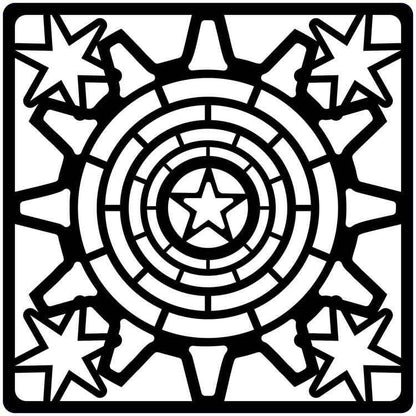 Creative Expressions Steampunk Stars 6x6 Stencil