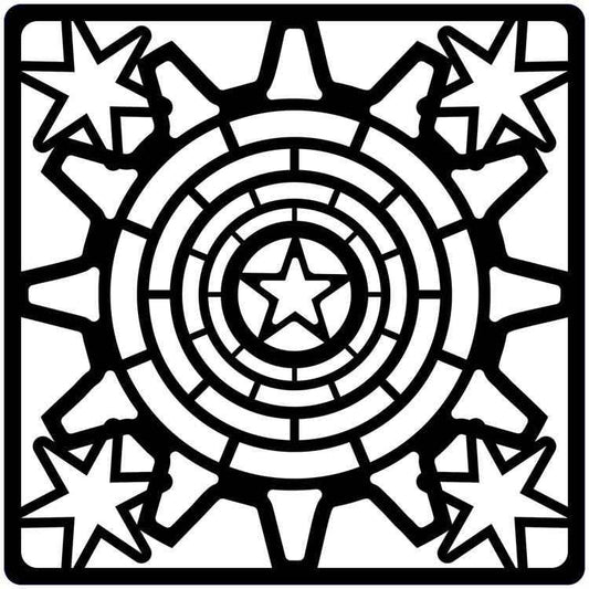 Creative Expressions Steampunk Stars 6x6 Stencil