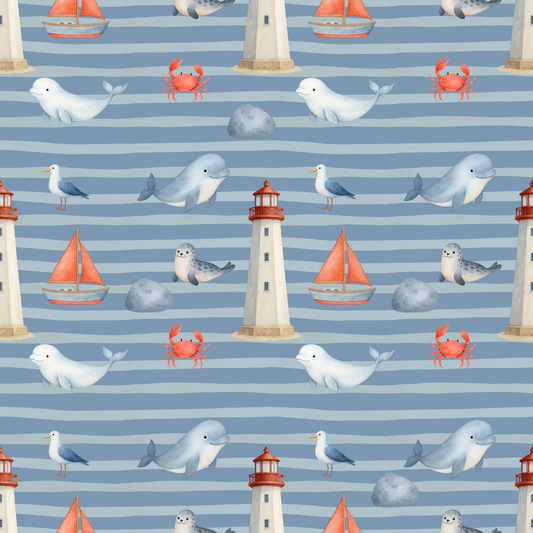 Couverture minky fleuve Saint-Laurent 🐋 moyenne