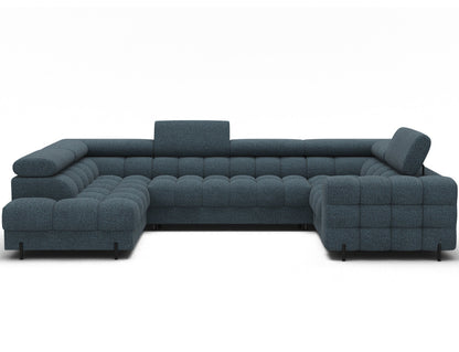 Fectory Sectional Storage Sleeper Chaise Sofa - Blue