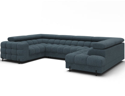 Fectory Sectional Storage Sleeper Chaise Sofa - Blue