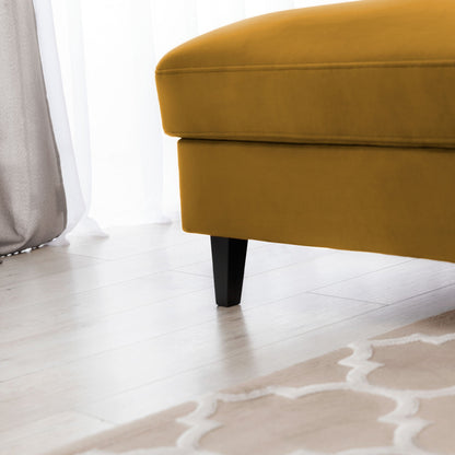 Foble Sectional Storage Sleeper Chaise Sofa - Mustard
