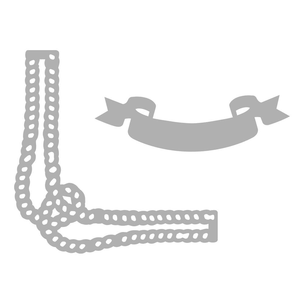 Couture Creations Seaside Girl Rope & Banner Mini Die Set
