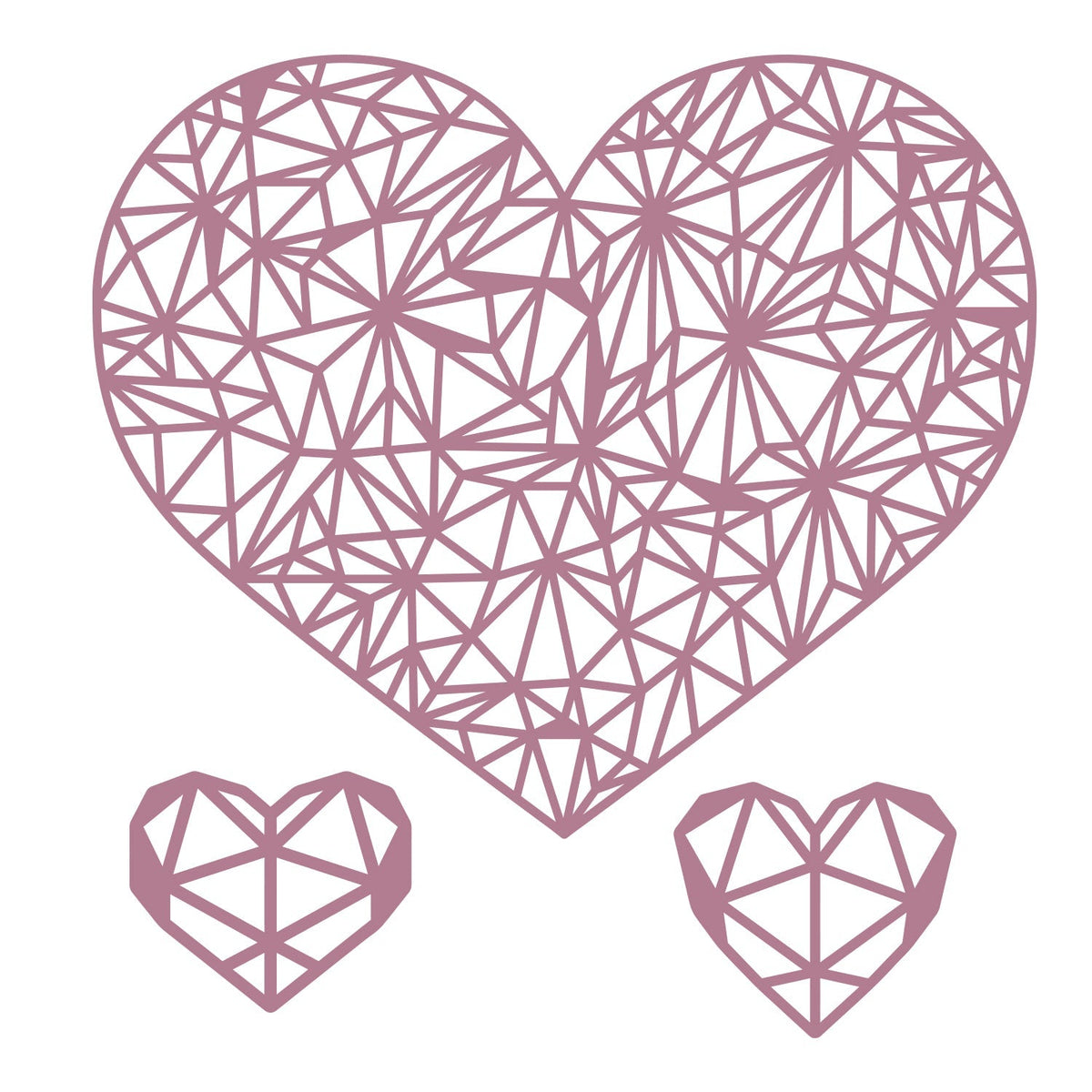 Geometric Hearts Cutting Die Set (3pc)