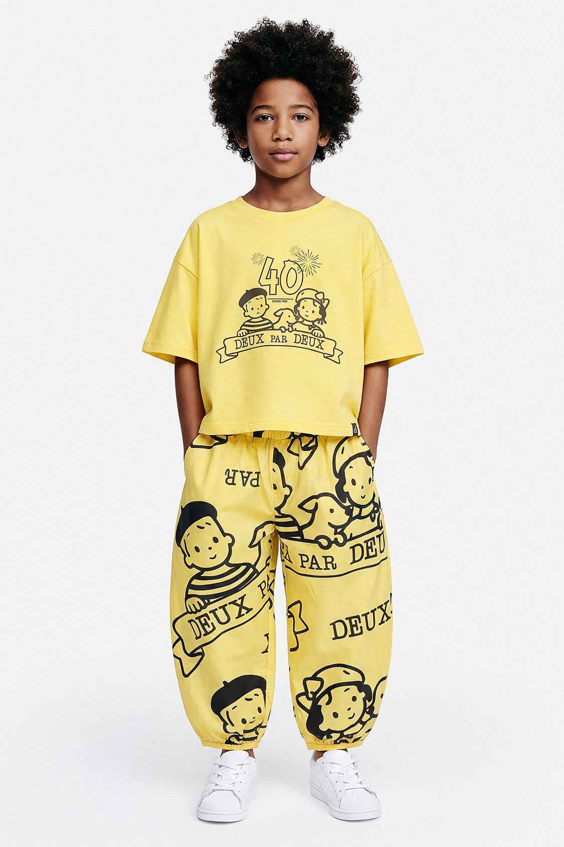 40Th Anniversary Printed Poplin Pant Honey Yellow