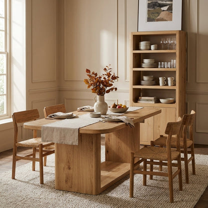 Bramwell Dining Table Rustic Oak