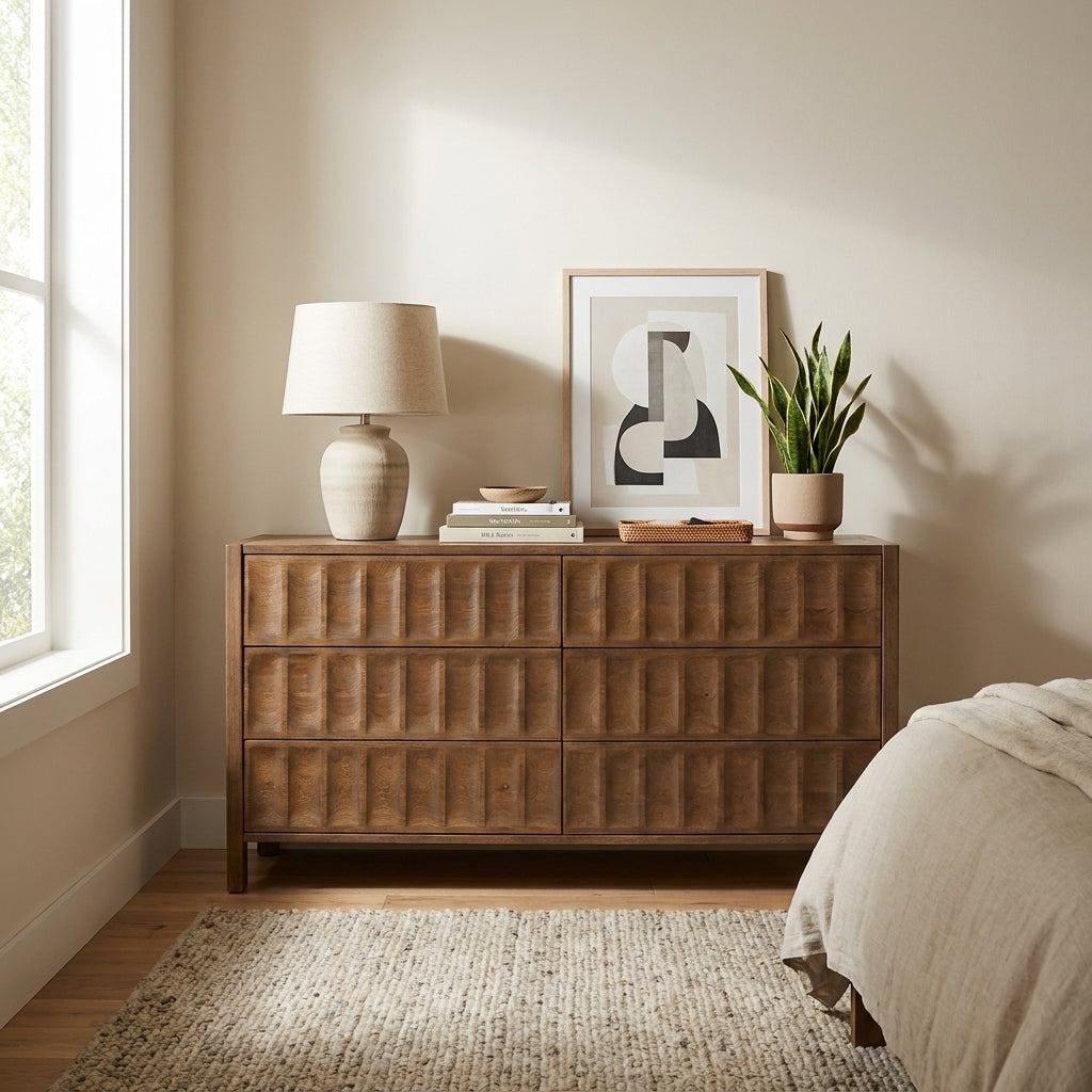 Ronan 6 Drawer Dresser Brown