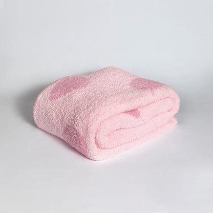 Cotton Candy Strawberry Print Extended Throw
