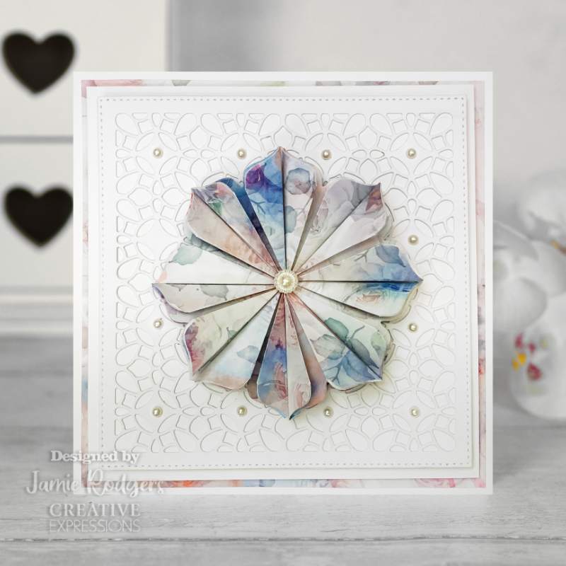 Creative Expressions Jamie Rodgers Pointy Petals Tea Bag Folding 6 in x 8 in Stamp Set