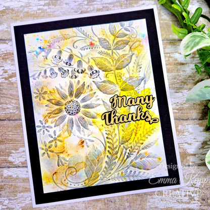 Creative Expressions Sunshine Serenade Companion Colouring Stencil 6 in x 8 in Set of 2