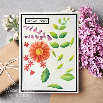 Creative Expressions Sunshine Serenade Companion Colouring Stencil 6 in x 8 in Set of 2