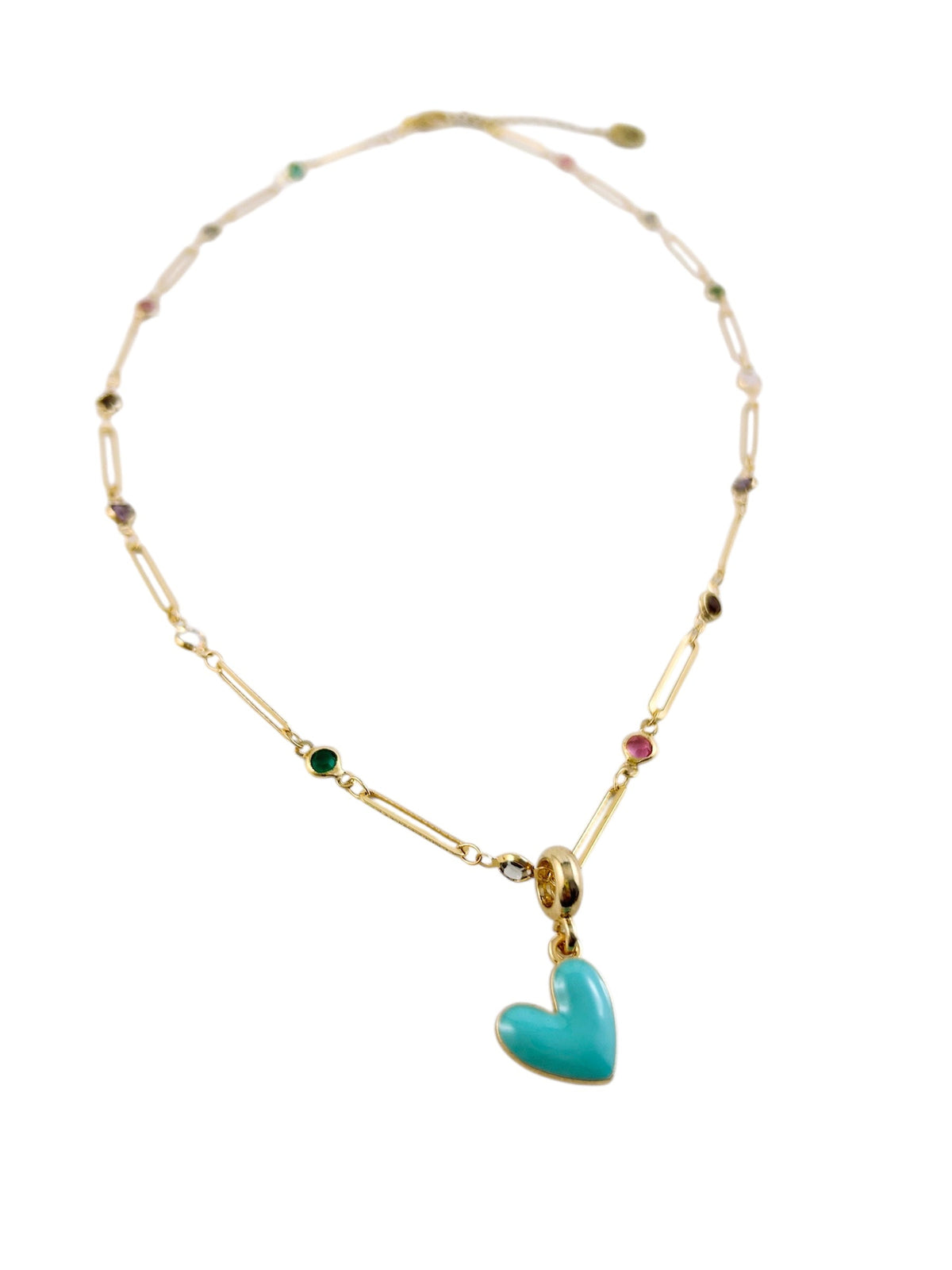 Heart Pop Necklace - Blue Belle