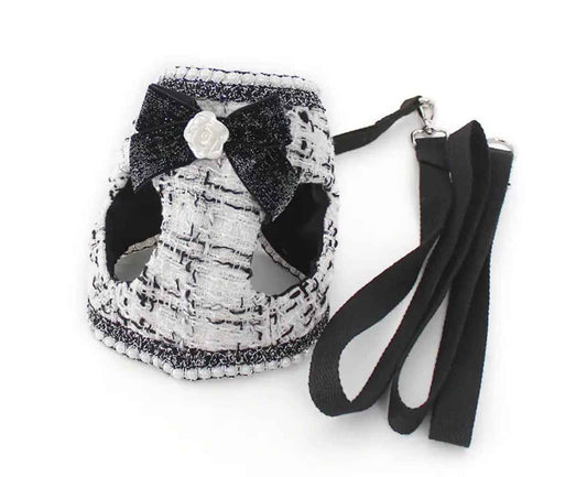 Aman Tweed Dog Harness and Leash Set | Dog Walking Outfit