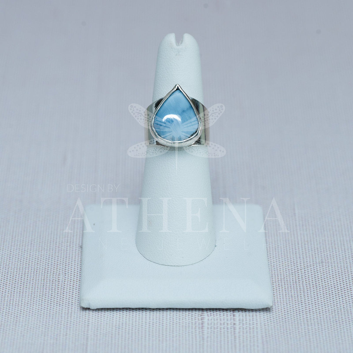 Sky - Blue Opal Ring | Sterling Silver, Bold Statement Piece | Size 6.5