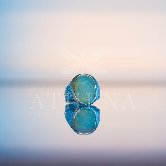 Seraphina’s Sea Ring — Ready-to-Ship Aquamarine Birthstone Ring