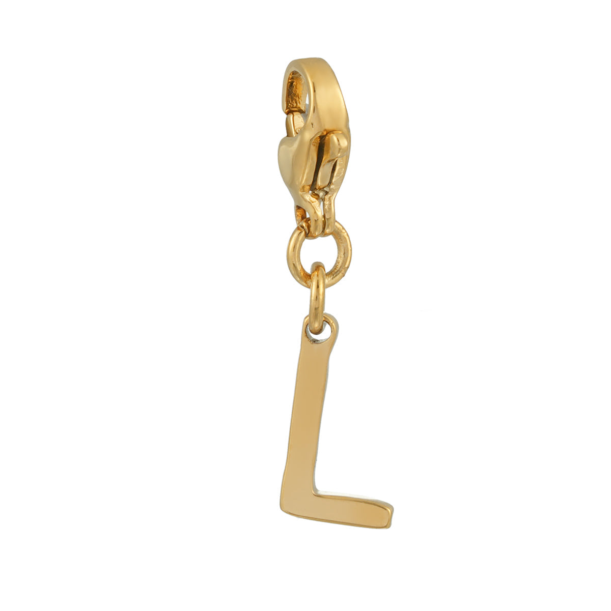 SOLID LETTER MINI CHARMS A–Z in GOLD: Dainty Initial Alphabet Pendant for Necklaces & Bracelets — $12.50