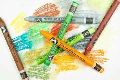 Caran d'Ache - Classic Neocolor II Water Soluble Wax Crayon - Browns and Ochres