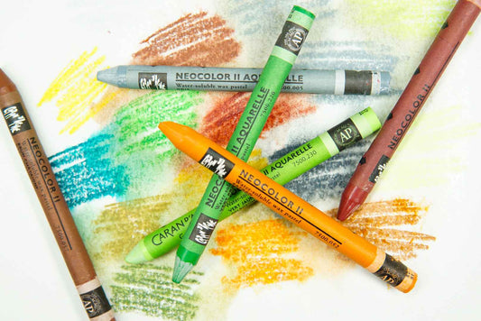 Caran d'Ache - Classic Neocolor II Water Soluble Wax Crayon - Browns and Ochres