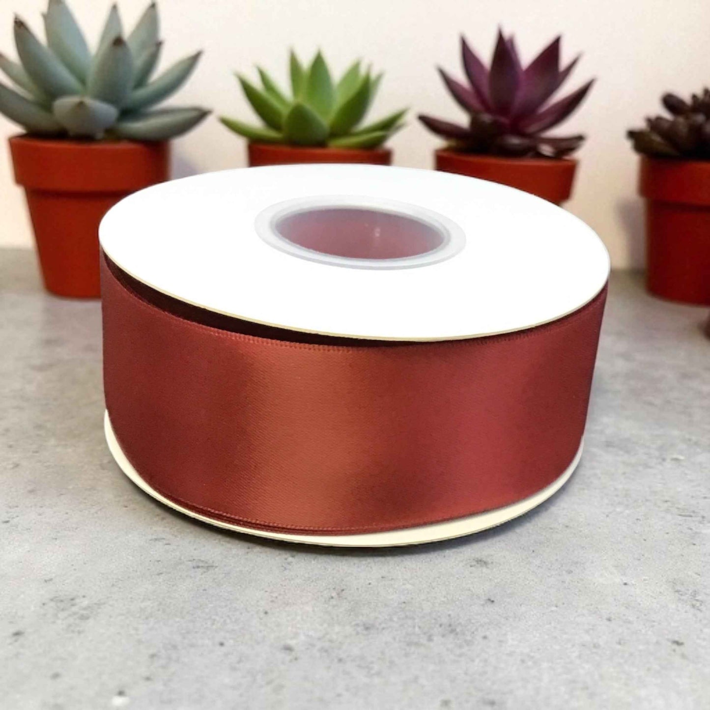 Satin Ribbon Double Face- Maroon #789 -3.8 cm Wide