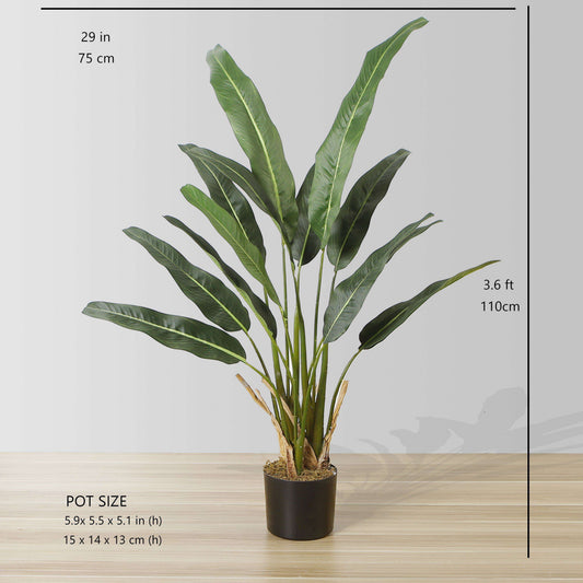 Emma Artificial Travellers Palm Tree Potted Plant 43''