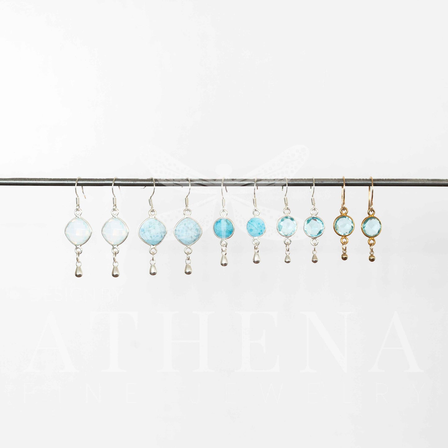 Raw Turquoise Earrings in Sterling Silver – Bold Elegance for the Modern Woman